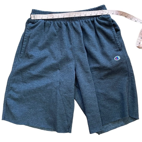 Champion Men’s Cut Off Sweat Pants Shorts Dark Gray Large - Picture 2 of 7